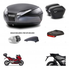 SHAD Suitcases sh23 + mounting bracket trunk SH48 backrest cover accessories 49 L KIT-475996