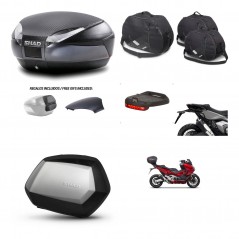 SHAD SH35 PREMIUM suitcases + mounting bracket SH48 trunk backrest cover accessories 49 L KIT-476010