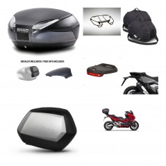 SHAD SH35 PREMIUM suitcases + mounting bracket SH48 trunk backrest cover accessories 49 L KIT-476022