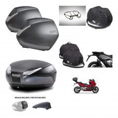 SHAD Baul SH48 tapa respaldo + soporte montaje maletas SH36 accesorios 49 L KIT-476025