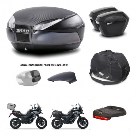 SHAD Suitcases sh23 + mounting bracket trunk SH48 backrest cover accessories 49 L KIT-476056