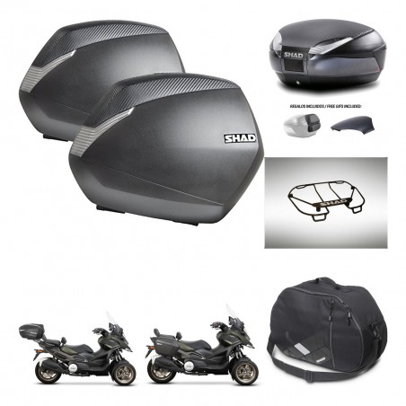 SHAD Baul SH48 tapa respaldo + soporte montaje maletas SH36 accesorios 49 L KIT-476120