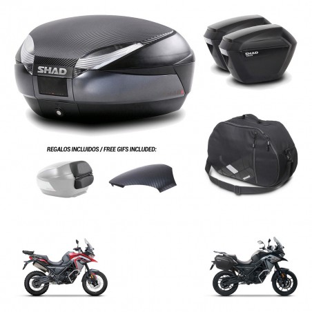 SHAD Suitcases sh23 + mounting bracket trunk SH48 backrest cover accessories 49 L KIT-476194