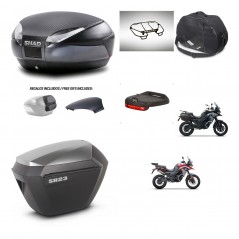 SHAD Maletas sh23 alu + soporte montaje baul SH48 tapa respaldo accesorios 49 L KIT-476227