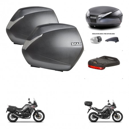 SHAD Baul SH48 tapa respaldo + soporte montaje maletas SH36 accesorios 49 L KIT-476234