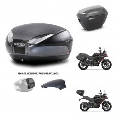 SHAD Maletas sh23 alu + soporte montaje baul SH48 tapa respaldo 49 L KIT-476281