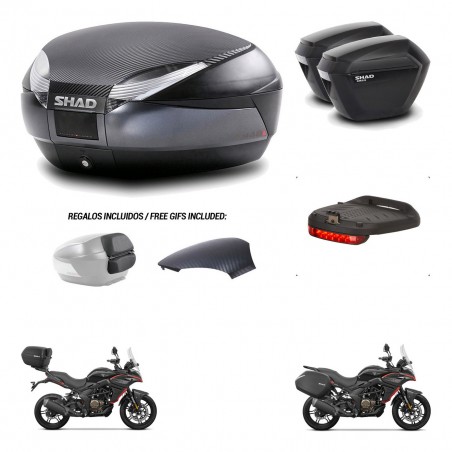 SHAD Suitcases sh23 + mounting bracket trunk SH48 backrest cover accessories 49 L KIT-476284