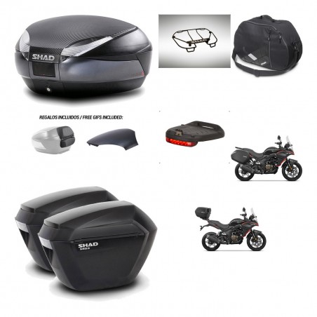 SHAD Suitcases sh23 + mounting bracket trunk SH48 backrest cover accessories 49 L KIT-476320