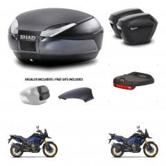 SHAD Suitcases sh23 + mounting bracket trunk SH48 backrest cover accessories 49 L KIT-476332