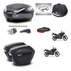 SHAD Maletas sh23 + soporte montaje baul SH48 tapa respaldo accesorios 49 L KIT-476368