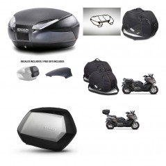 SHAD Maletas SH35 PREMIUM + soporte montaje baul SH48 tapa respaldo accesorios 49 L KIT-476460