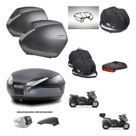 SHAD Baul SH48 tapa respaldo + soporte montaje maletas SH36 accesorios 49 L KIT-476463