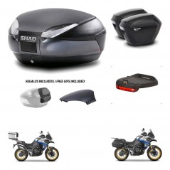 SHAD Maletas sh23 + soporte montaje baul SH48 tapa respaldo accesorios 49 L KIT-476476