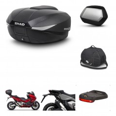 SHAD Maletas SH35 PREMIUM + soporte montaje baul SH58 accesorios KIT-476537