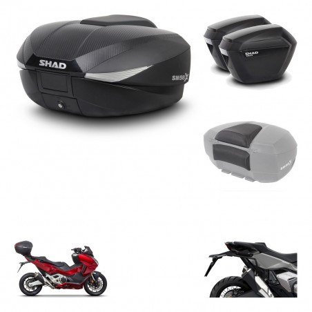 SHAD Maletas sh23 + soporte montaje baul SH58 accesorios KIT-476542
