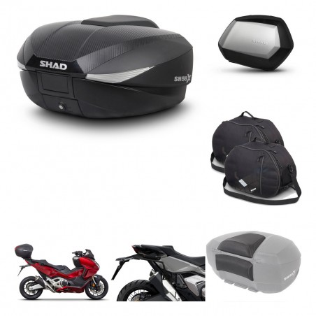 SHAD Maletas SH35 PREMIUM + soporte montaje baul SH58 accesorios KIT-476544