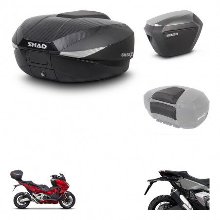 SHAD Maletas sh23 alu + soporte montaje baul SH58 accesorios KIT-476545