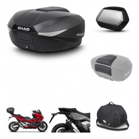 SHAD Maletas SH35 PREMIUM + soporte montaje baul SH58 accesorios KIT-476555