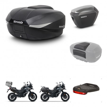 SHAD SH23 alu suitcases + mounting bracket SH58 trunk accessories KIT-476599