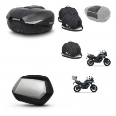 SHAD SH35 PREMIUM suitcases + mounting bracket SH58 trunk accessories KIT-476604