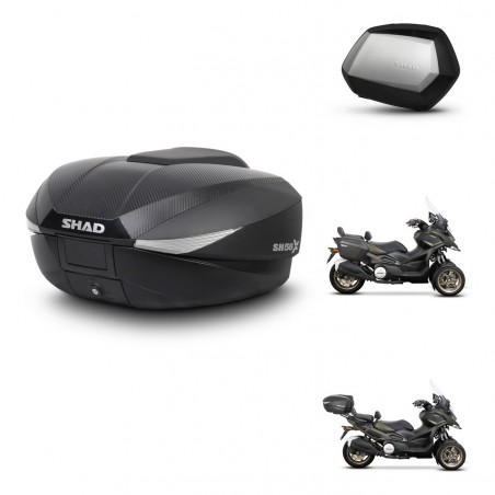 SHAD Maletas SH35 PREMIUM + soporte montaje baul SH58 KIT-476615