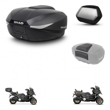 SHAD Maletas SH35 PREMIUM + soporte montaje baul SH58 accesorios KIT-476639