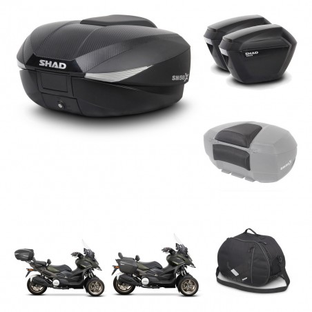 SHAD Maletas sh23 + soporte montaje baul SH58 accesorios KIT-476650