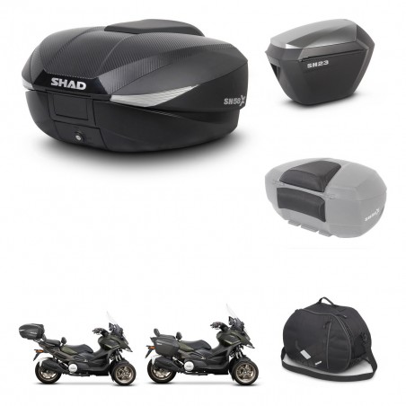 SHAD Maletas sh23 alu + soporte montaje baul SH58 accesorios KIT-476653