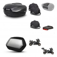 SHAD Maletas SH35 PREMIUM + soporte montaje baul SH58 accesorios KIT-476658