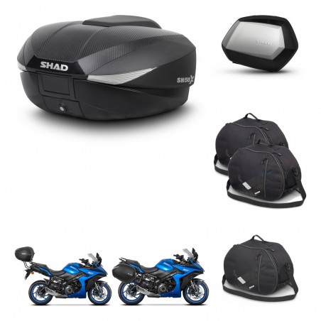 SHAD Maletas SH35 PREMIUM + soporte montaje baul SH58 accesorios KIT-476676