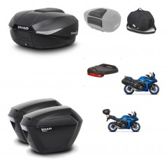 SHAD Maletas sh23 + soporte montaje baul SH58 accesorios KIT-476704