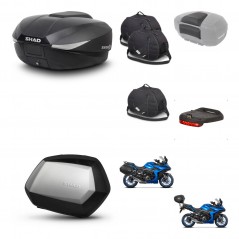 SHAD Maletas SH35 PREMIUM + soporte montaje baul SH58 accesorios KIT-476706