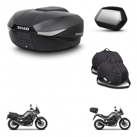 SHAD Maletas SH35 PREMIUM + soporte montaje baul SH58 accesorios KIT-476760