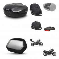 SHAD SH35 PREMIUM suitcases + mounting bracket SH58 trunk accessories KIT-476802