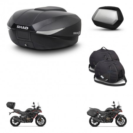 SHAD Maletas SH35 PREMIUM + soporte montaje baul SH58 accesorios KIT-476808