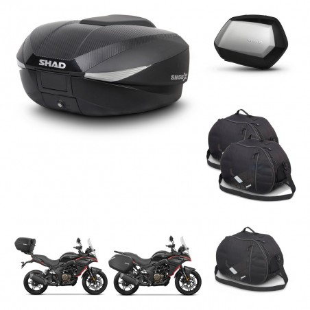 SHAD Maletas SH35 PREMIUM + soporte montaje baul SH58 accesorios KIT-476820