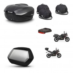 SHAD SH35 PREMIUM suitcases + mounting bracket SH58 trunk accessories KIT-476826