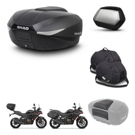 SHAD Maletas SH35 PREMIUM + soporte montaje baul SH58 accesorios KIT-476832