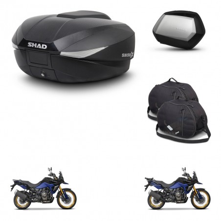 SHAD Maletas SH35 PREMIUM + soporte montaje baul SH58 accesorios KIT-476856
