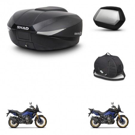 SHAD Maletas SH35 PREMIUM + soporte montaje baul SH58 accesorios KIT-476867