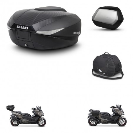 SHAD Maletas SH35 PREMIUM + soporte montaje baul SH58 accesorios KIT-476963