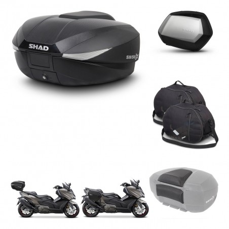 SHAD Maletas SH35 PREMIUM + soporte montaje baul SH58 accesorios KIT-476976