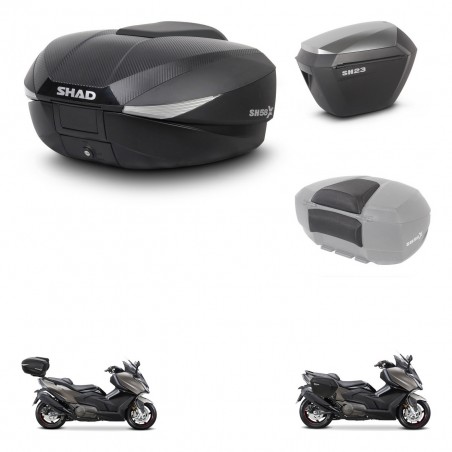 SHAD Maletas sh23 alu + soporte montaje baul SH58 accesorios KIT-476977