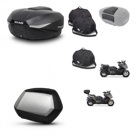 SHAD SH35 PREMIUM suitcases + mounting bracket SH58 trunk accessories KIT-476988