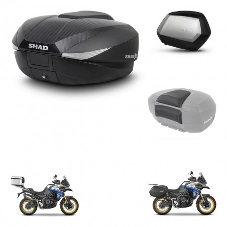 SHAD Maletas SH35 PREMIUM + soporte montaje baul SH58 accesorios KIT-477023