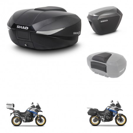 SHAD Maletas sh23 alu + soporte montaje baul SH58 accesorios KIT-477025
