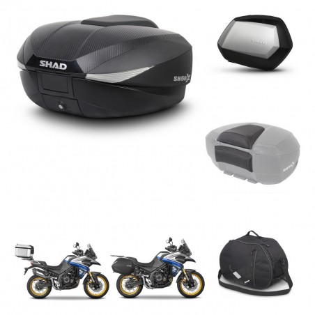 SHAD Maletas SH35 PREMIUM + soporte montaje baul SH58 accesorios KIT-477035