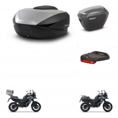 SHAD SH23 alu suitcases + mounting bracket SH59 trunk accessories 59L KIT-477103