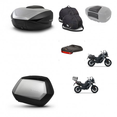 SHAD Maletas SH35 PREMIUM + soporte montaje baul SH59 accesorios 59L KIT-477126