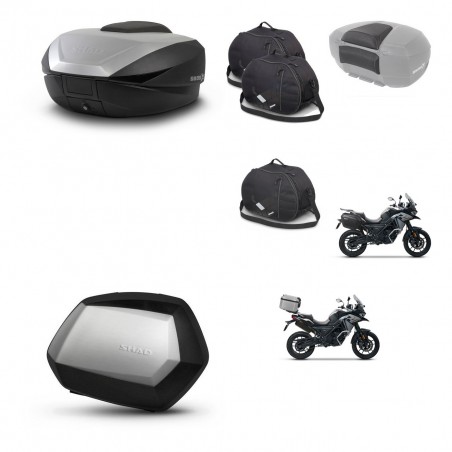 SHAD Maletas SH35 PREMIUM + soporte montaje baul SH59 accesorios 59L KIT-477132